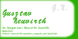 gusztav neuvirth business card